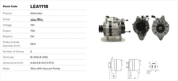 Alternateur LUSA LEA1118