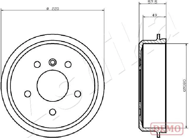 Tambour de frein ASHIKA 56-00-0500C