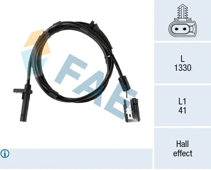 Capteur, vitesse de roue FAE 78545