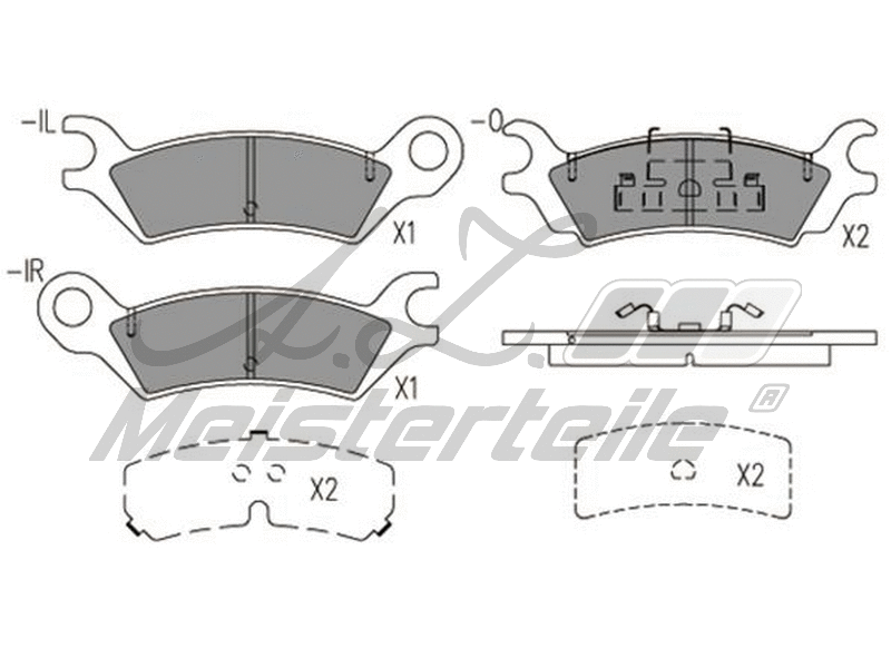 Kit de plaquettes de frein, frein à disque A.Z. Meisterteile AZMT-44-022-2245
