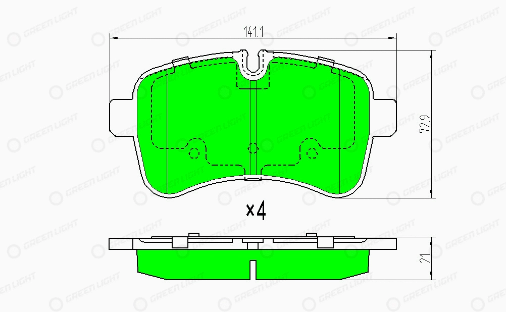Kit de plaquettes de frein, frein à disque Automotive Adriado GLBP0354