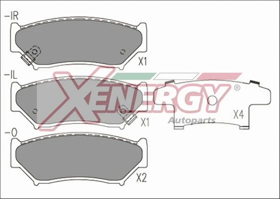 Kit de plaquettes de frein, frein à disque AP XENERGY X40585