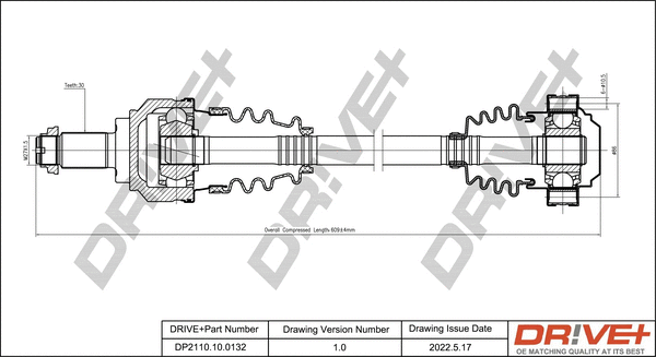 Arbre de transmission Dr!ve+ DP2110.10.0132