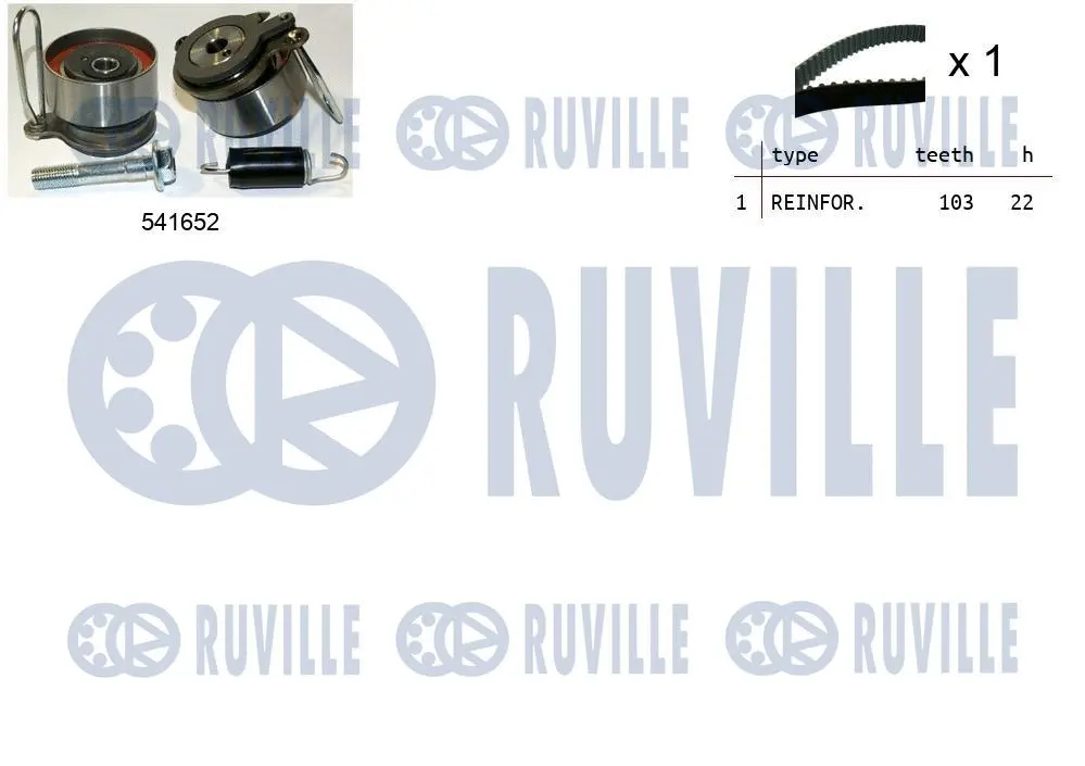 Kit de courroie crantée RUVILLE 550406