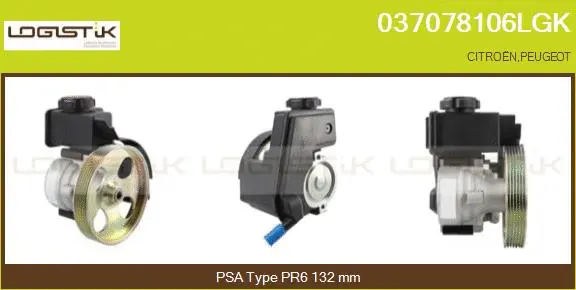 Pompe hydraulique, direction LGK 037078106LGK