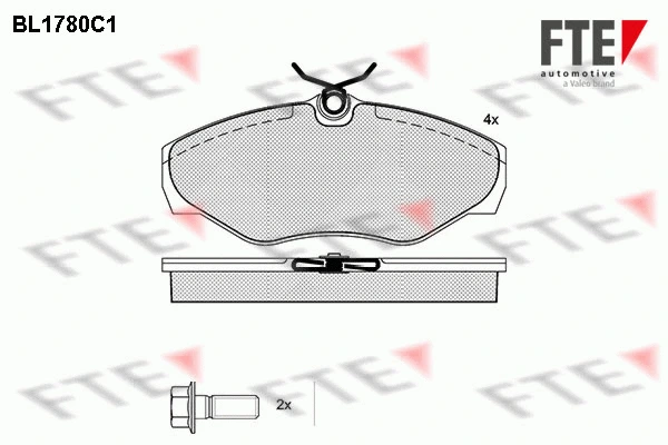 Kit de plaquettes de frein, frein à disque FTE 9010350