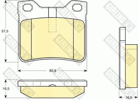 Kit de plaquettes de frein, frein à disque GIRLING 6112762
