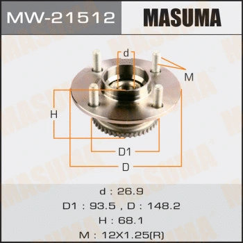 Kit de roulements de roue MASUMA MW-21512