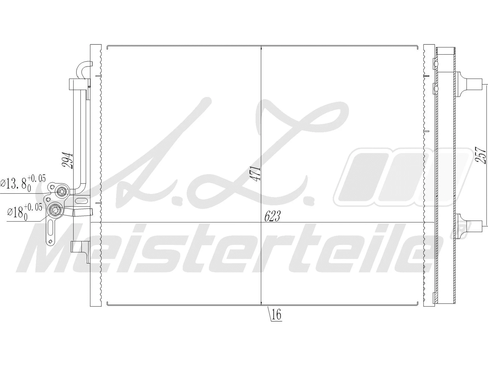 Condenseur, climatisation A.Z. Meisterteile AZMT-45-030-1548