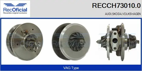Groupe carter, turbocompresseur RECOFICIAL RECCH73010.0
