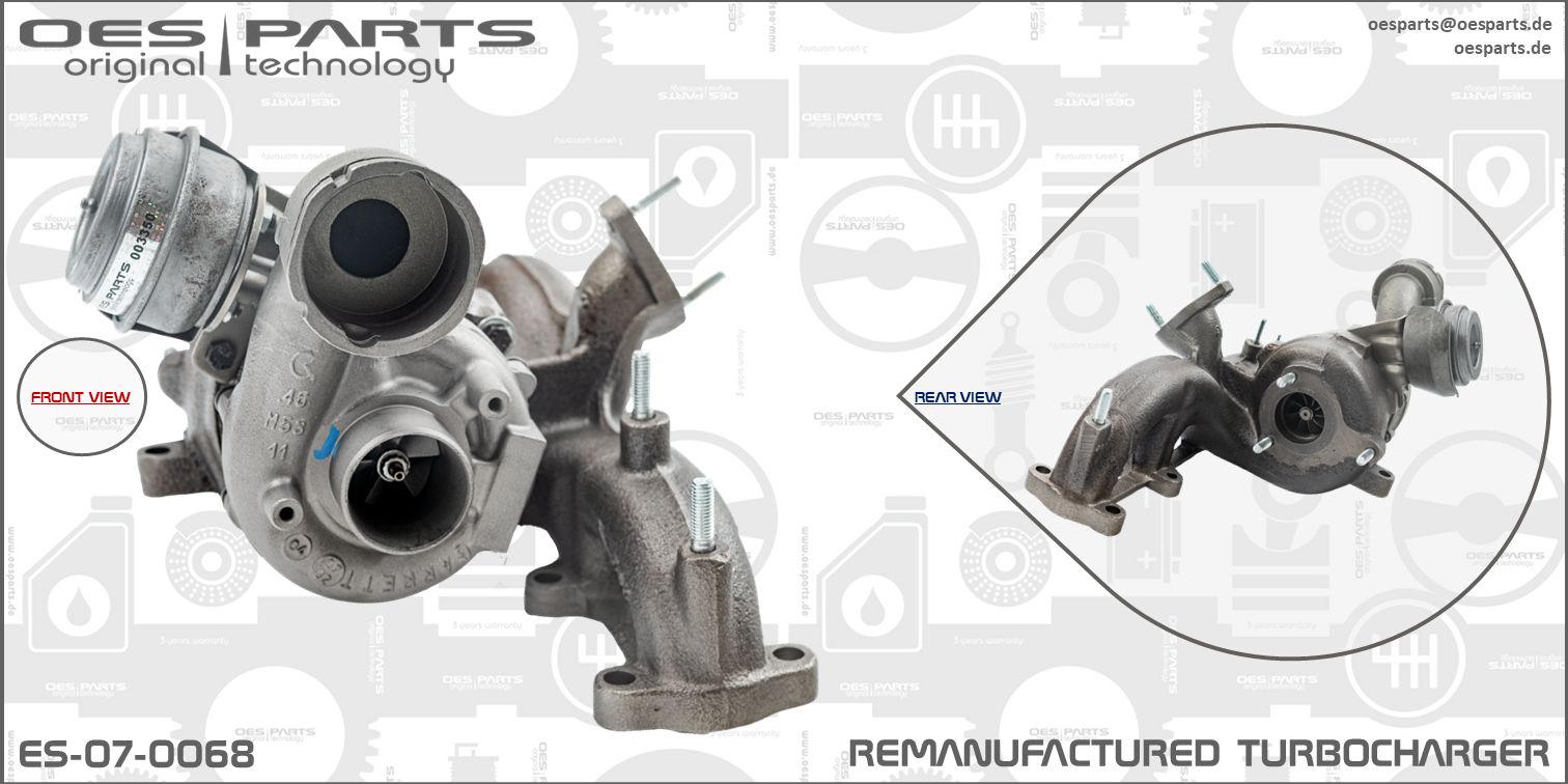 Turbocompresseur, suralimentation OES PARTS ES-07-0068