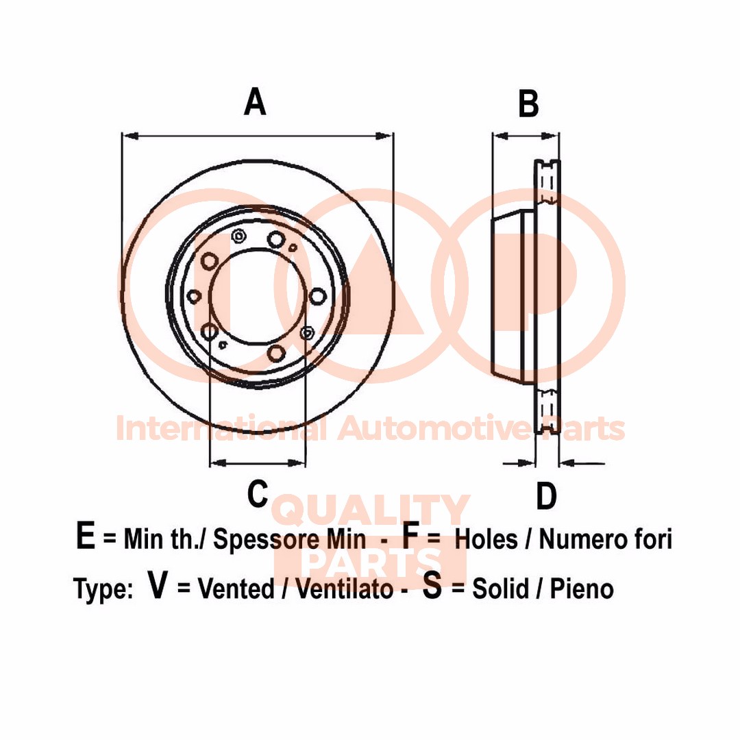 Disque de frein IAP QUALITY PARTS 709-13161