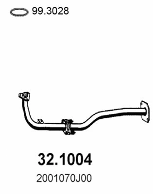 Tuyau d'échappement ASSO 32.1004
