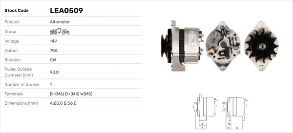 Alternateur LUSA LEA0509