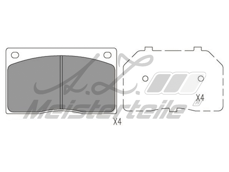 Kit de plaquettes de frein, frein à disque A.Z. Meisterteile AZMT-44-022-1833