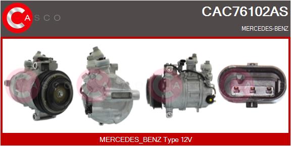 Compresseur, climatisation CASCO CAC76102AS