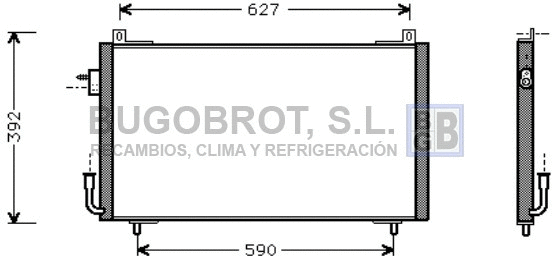 Condenseur, climatisation BUGOBROT 62-PE5192