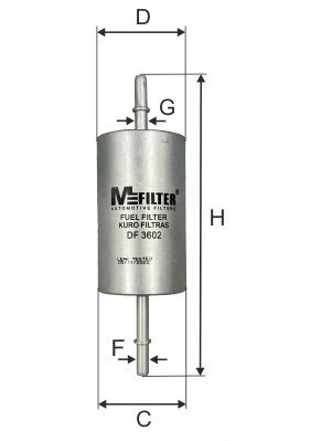 Filtre à carburant MFILTER DF 3602