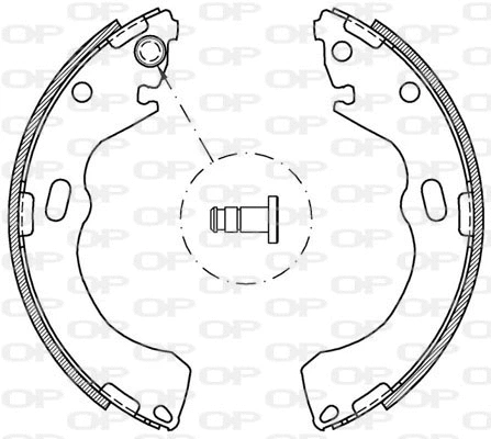 Jeu de mâchoires de frein OPEN PARTS BSA2075.00