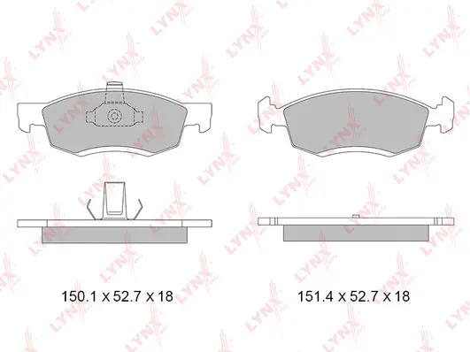 Kit de plaquettes de frein, frein à disque LYNXAUTO BD-6324