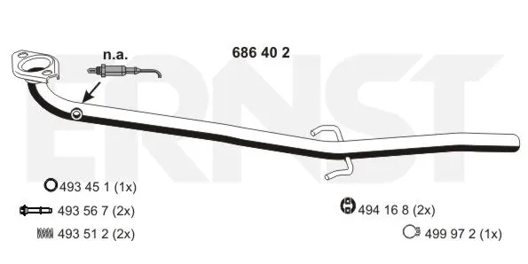 Tuyau d'échappement ERNST 686402