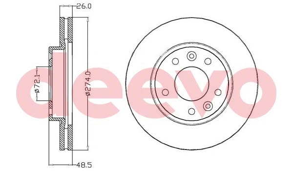 Disque de frein DEEVO BD18740