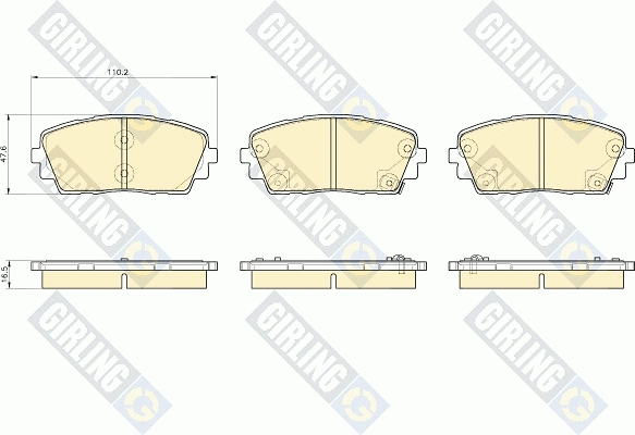 Kit de plaquettes de frein, frein à disque GIRLING 6135359
