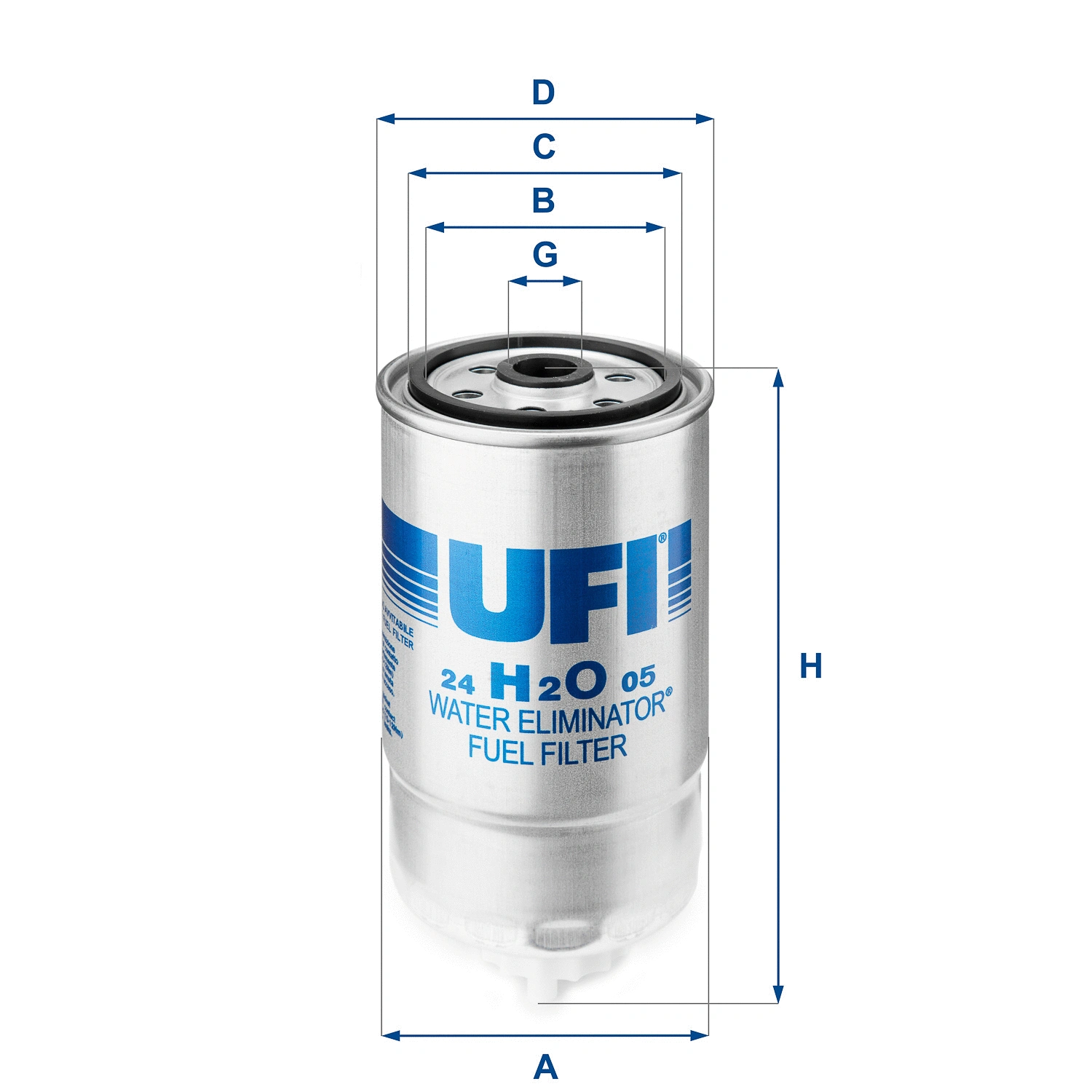Filtre à carburant UFI 24.H2O.05