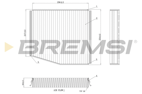 Filtre, air de l'habitacle BREMSI FC0106A