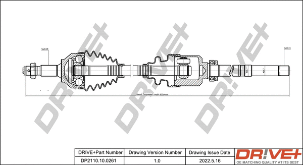 Arbre de transmission Dr!ve+ DP2110.10.0261