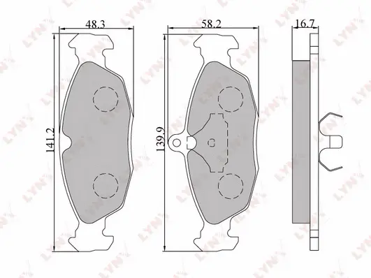 Kit de plaquettes de frein, frein à disque LYNXAUTO BD-5903