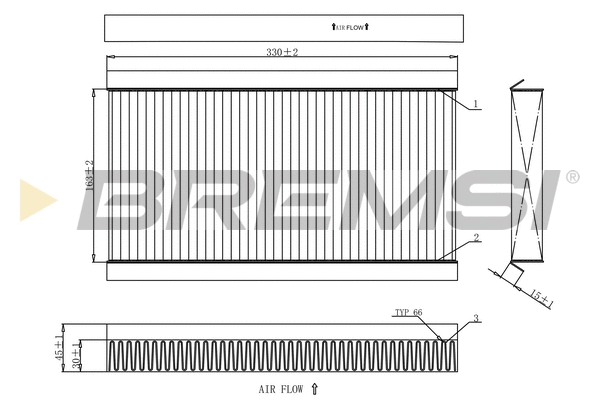 Filtre, air de l'habitacle BREMSI FC0090
