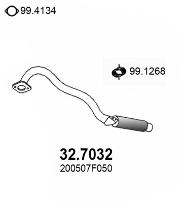 Silencieux arrière ASSO 32.7032