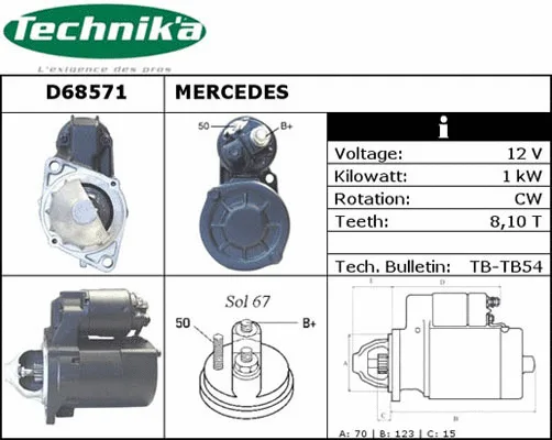 Démarreur Technika D68571