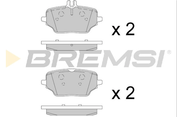 Kit de plaquettes de frein, frein à disque BREMSI BP3879