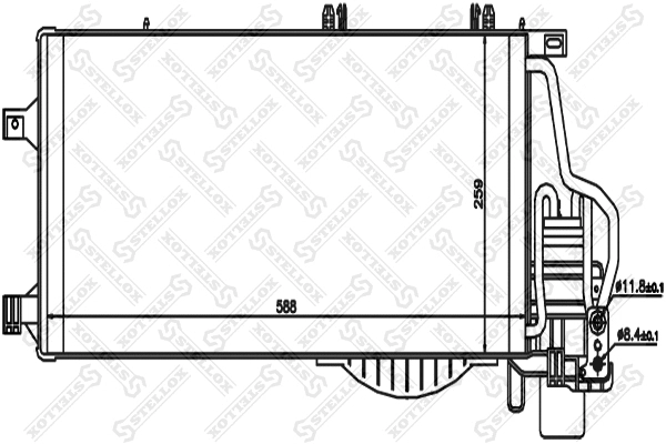 Condenseur, climatisation STELLOX 10-45141-SX