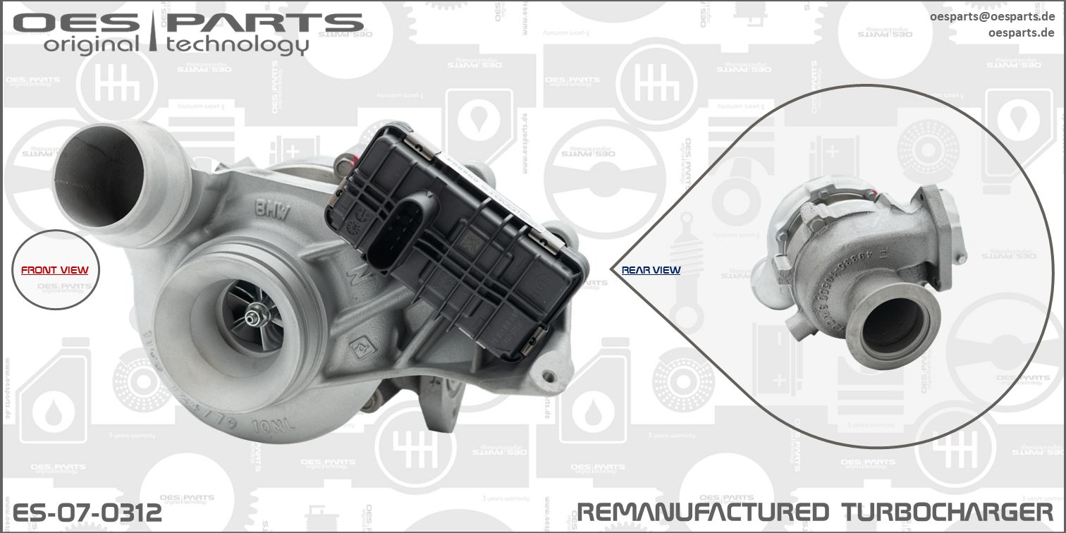 Turbocompresseur, suralimentation OES PARTS ES-07-0312