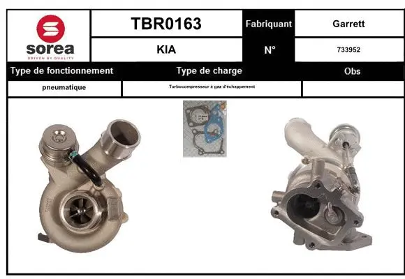 Turbocompresseur, suralimentation EAI TBR0163