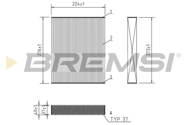 Filtre, air de l'habitacle BREMSI FC0422