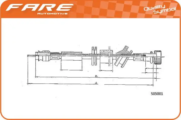 Câble flexible de commande de compteur FARE-CO 27462