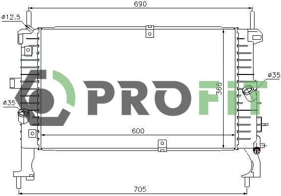 Radiateur, refroidissement du moteur PROFIT 1740-0395