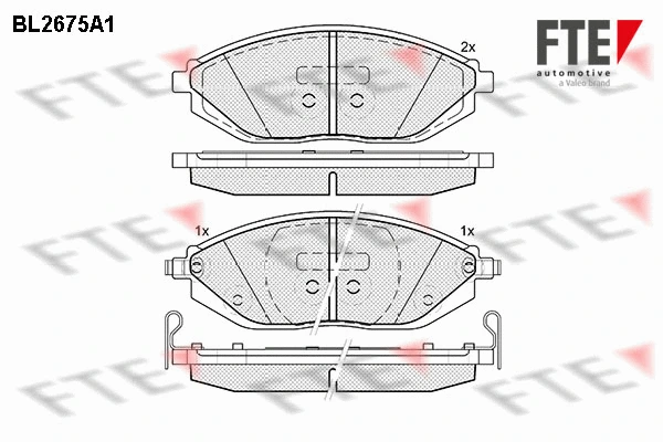 Kit de plaquettes de frein, frein à disque FTE 9010910