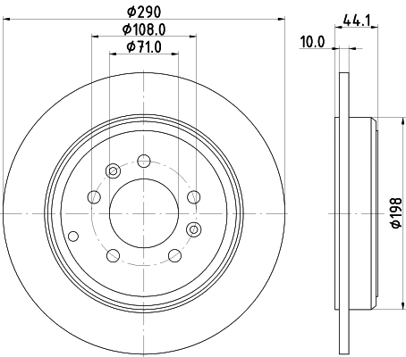 Disque de frein PAGID 52508