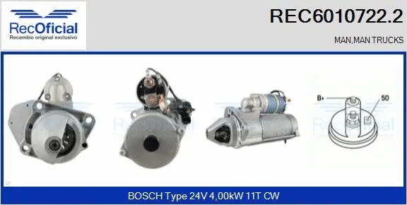 Démarreur RECOFICIAL REC6010722.2