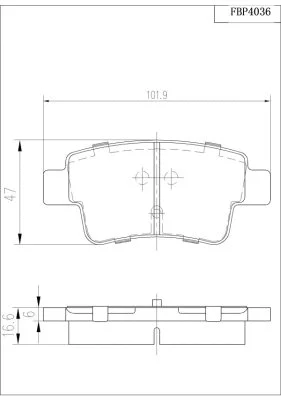 Kit de plaquettes de frein, frein à disque FI.BA FBP4036