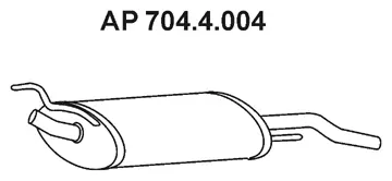 Silencieux arrière EBERSPÄCHER 704.4.004
