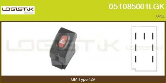 Interrupteur de signal de détresse LGK 051085001LGK