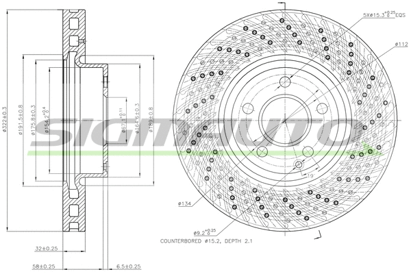 Disque de frein SIGMAUTO DBB694V
