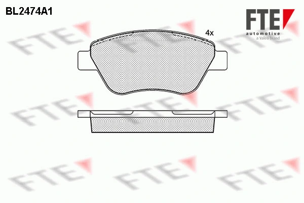 Kit de plaquettes de frein, frein à disque FTE 9010753