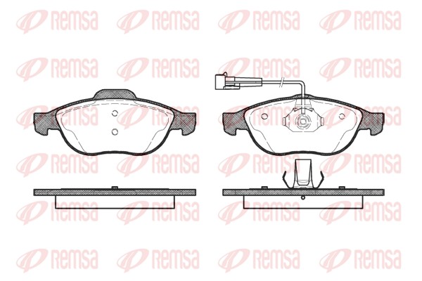 Kit de plaquettes de frein, frein à disque REMSA 0660.02